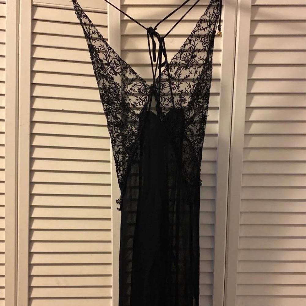🖤NWT Free People Festival sheer maxi slip dress🖤 tunic colorblock flowy - Picture 7 of 10
